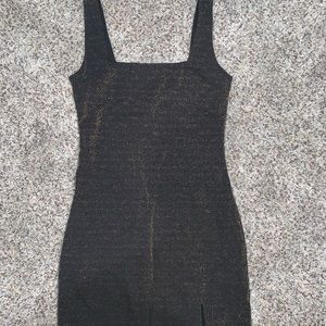 BLACK AND GOLD SHIMMER DRESS